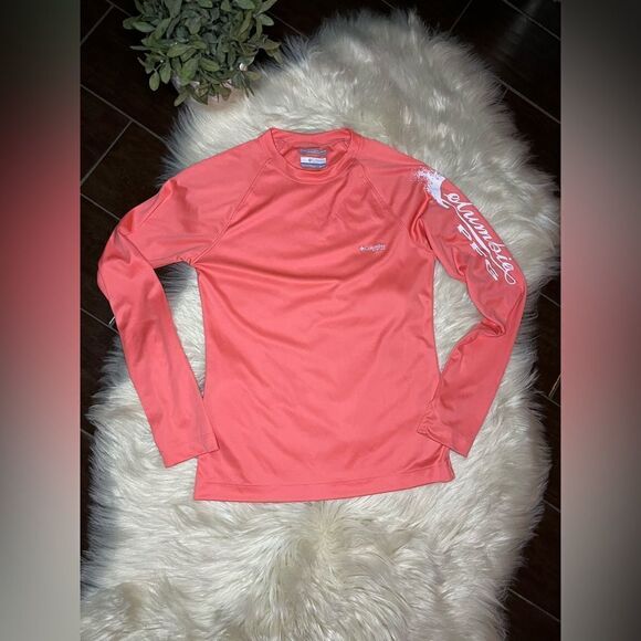 Columbia PFG Tidal Tee II Lollipop w/White Logo Long Sleeve sz XS - Picture 1 of 7
